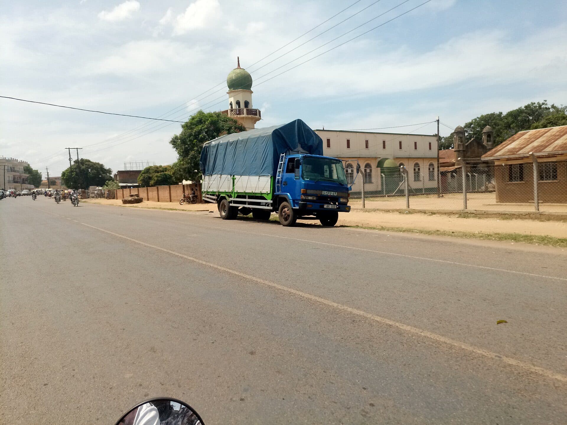 Cargo truck on a highway in northern Uganda